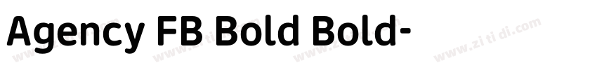 Agency FB Bold Bold字体转换